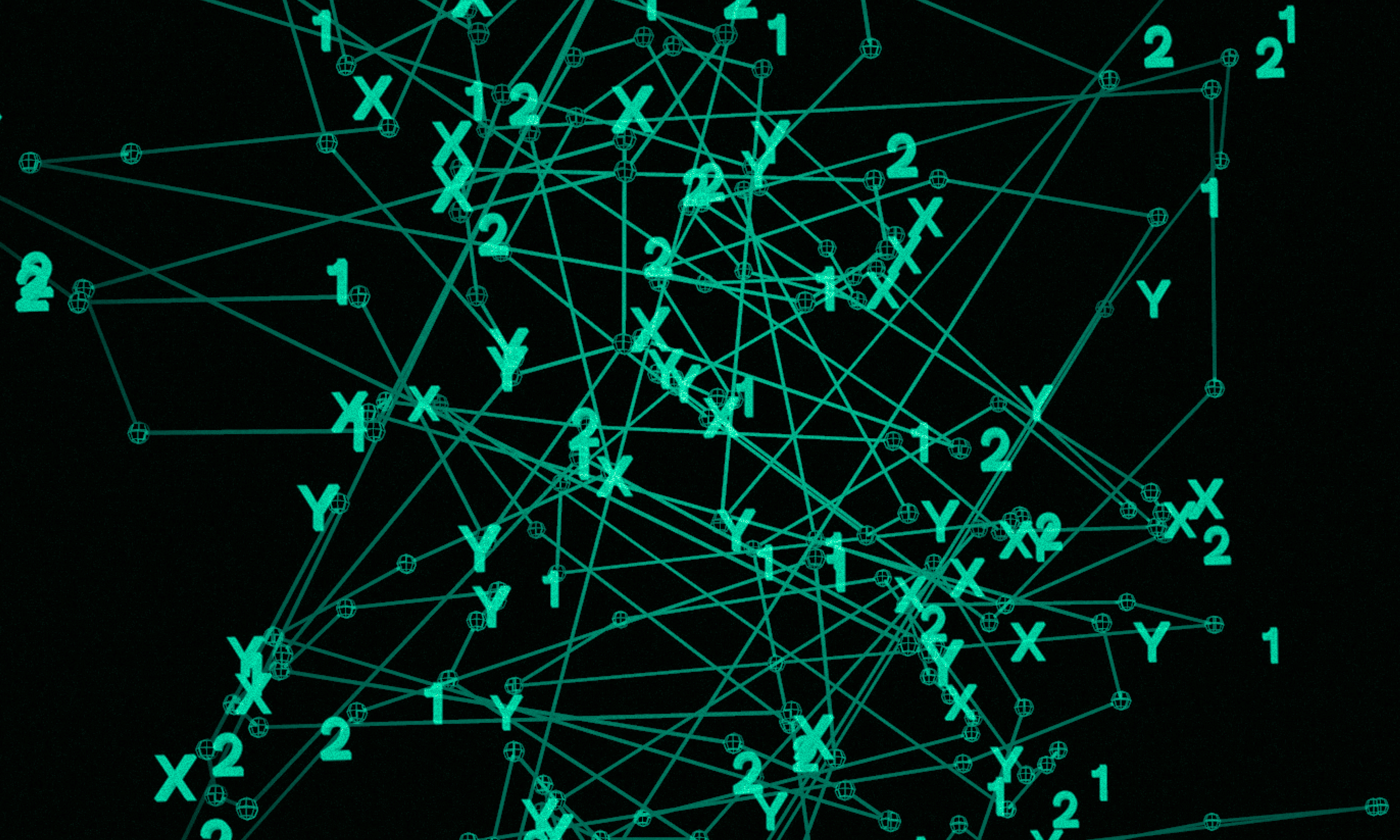 Two people working at computer monitors in a blue-lit environment